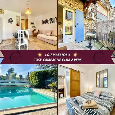 Lou Maestoso - Cosy, Campagne, Clim, 2 Personnes Apartment Lancon-Provence Exterior photo